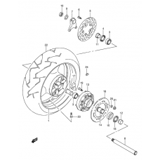 Rear wheel complete assy