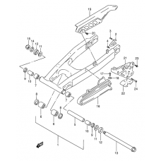 Rear swinging arm