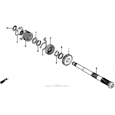 Kick starter spindle