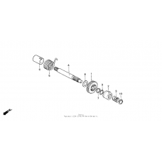 Kick starter spindle
