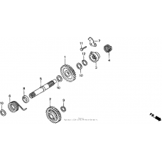 Kick starter spindle