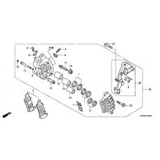 R. front brake caliper