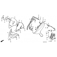 Front cover/meter visor