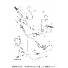 Steering handle cable
