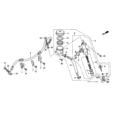 Rear brake master cylinder