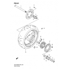 Rear wheel complete assy