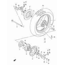 Rear wheel complete assy