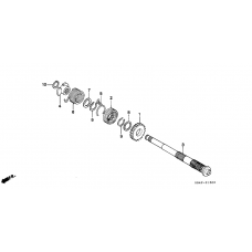 Kick starter spindle