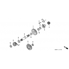 Kick starter spindle