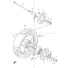 Rear wheel complete assy