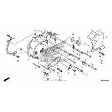 Left crankcase cover + alternator cover