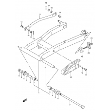 Rear swinging arm