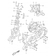 Crankcase              

                  Model ay50w/wr v/w/x/y