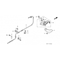 Parking brake rod knob
