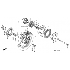 Rear wheel complete assy