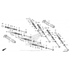 Camshaft + valve (fr.)
