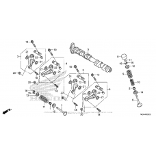 Camshaft + valve (fr.)