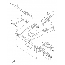 Rear swinging arm