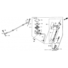 Rear brake master cylinder