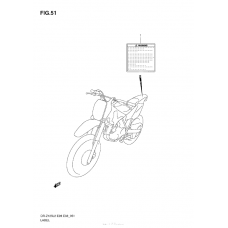 Информационные наклейки (Dr-Z125L E28)