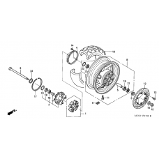 Rear wheel complete assy