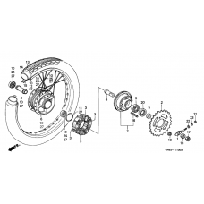 Rear wheel complete assy