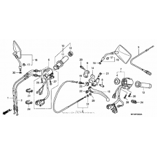 Handle lever + switch + cable