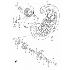 Rear wheel complete assy