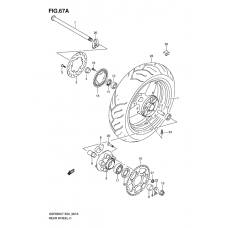 Rear wheel complete assy              

                  Gsf650ak7/uak7/sak7/suak7/ak8/uak8/sak8/suak8