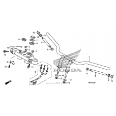 Handlebar + top bridge (vt750c2b)