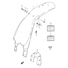 Rear fender              

                  Model t/v/w/x