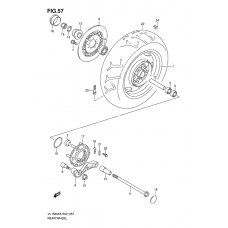 Rear wheel complete assy