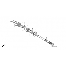 Kick starter spindle