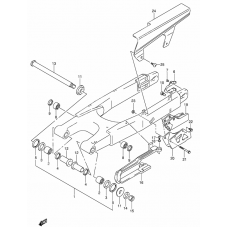 Rear swinging arm