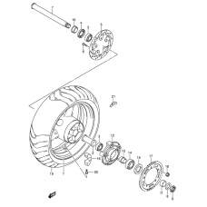 Rear wheel complete assy