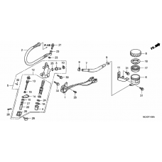 Rear brake master cylinder