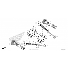 Camshaft + valve (fr.)