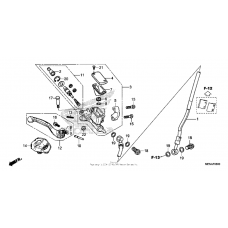 Front brake master cylinder