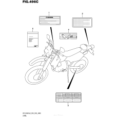 Информационные наклейки (Dr-Z400Sl6 E33)