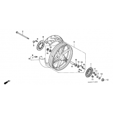 Rear wheel complete assy