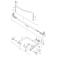 Tie rod linkage spindle zincated yello