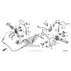 Handle lever + switch + cable