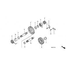 Kick starter spindle