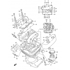 Cylinder head              

                  Front)(model k1/k2/k3/k4