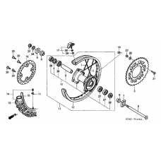 Rear wheel complete assy