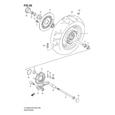 Rear wheel complete assy