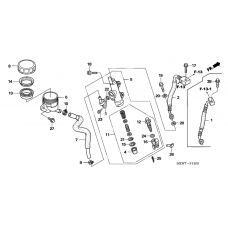 Rr. brake master cylinder