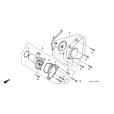 Left rear cover/ water pump