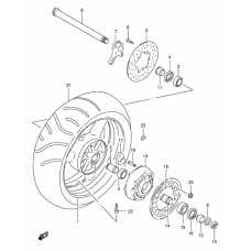 Rear wheel complete assy