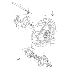 Rear wheel complete assy              

                  Gsf650k5/uk5/sk5/suk5/k6/uk6/sk6/suk6